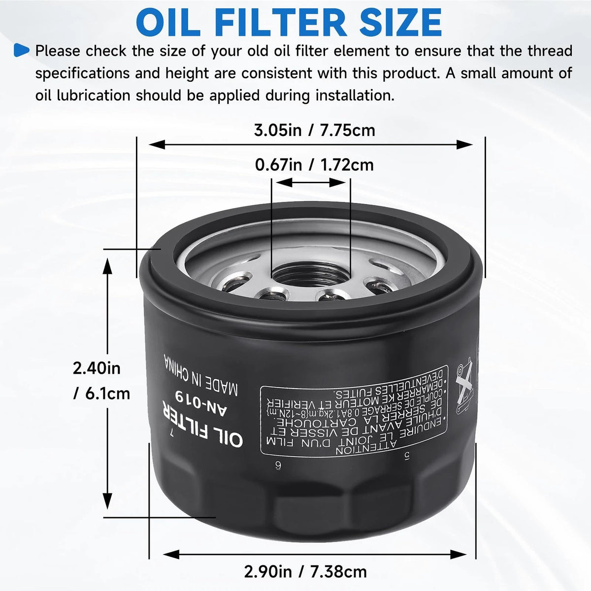 Oil Filter for Kawasaki FR691V FR730V FR651V FR600V
