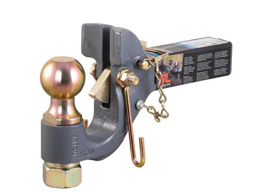 Curt 48406 Securelatch Receiver Mount Pintle Hitch 2" Shank 14K