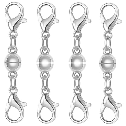 Set of 4 Magnetic Necklace Clasps for S925 Sterling Silver