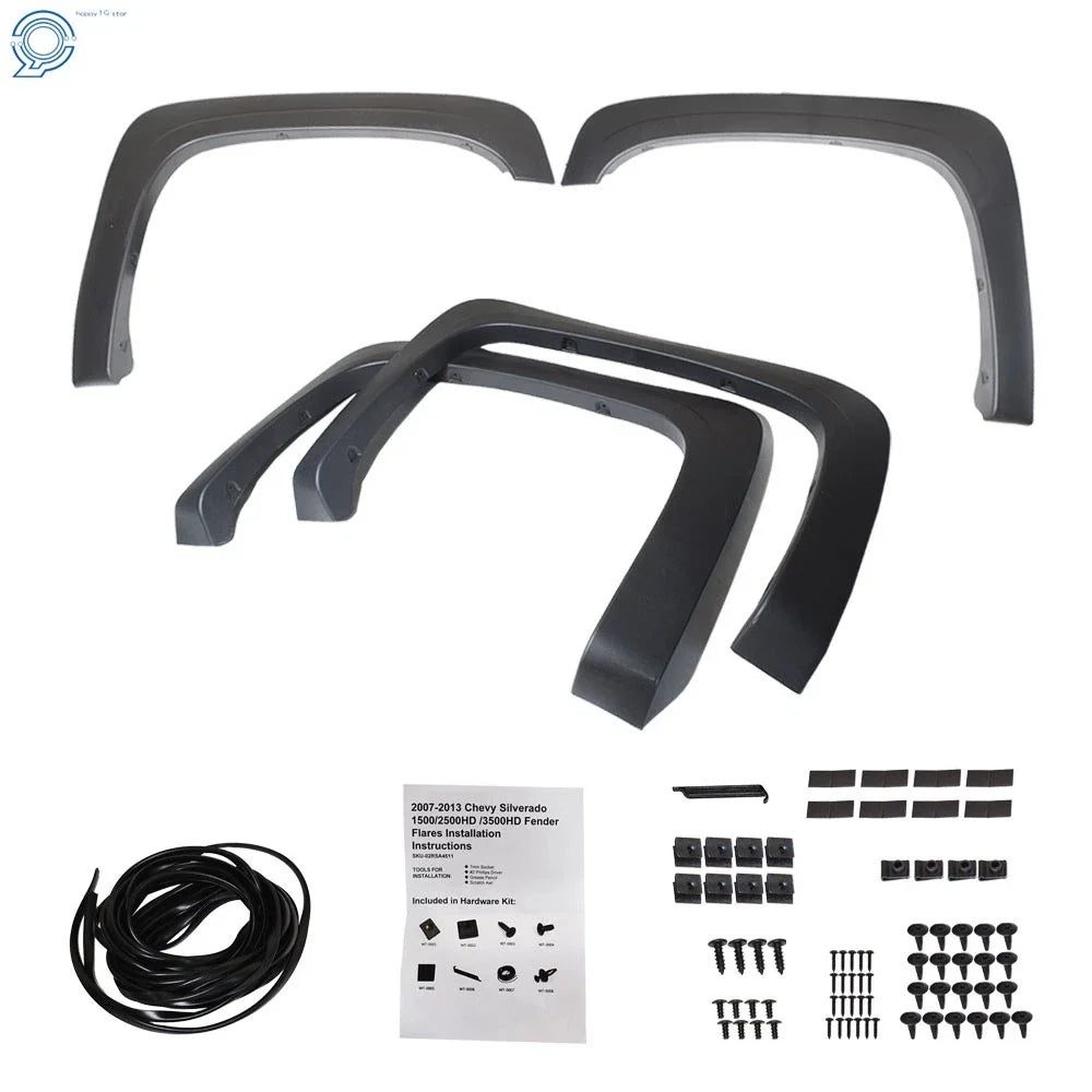 Set of 4 Fender Flares for Silverado 1500/2500HD/3500HD (2007–2013)