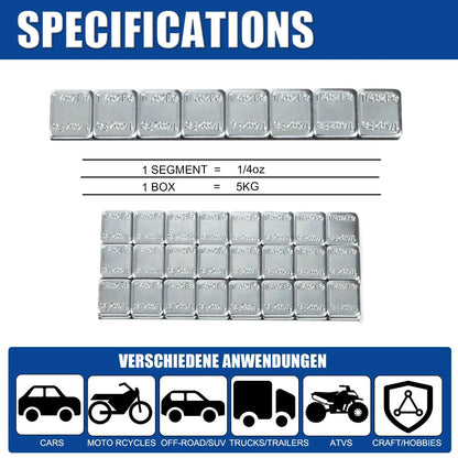 Adhesive Wheel Weights 1/4oz, 5kg Roll, 715pcs for Cars, Trucks, SUVs