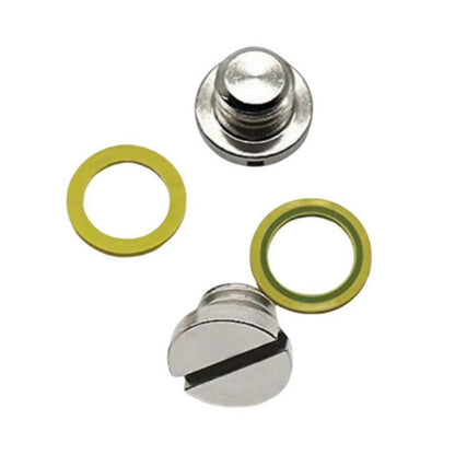 Set of 4 Lower Unit Drain Plug Gearcase Screws for Mercury (18-2244, 10-79953A2, 79953Q04)