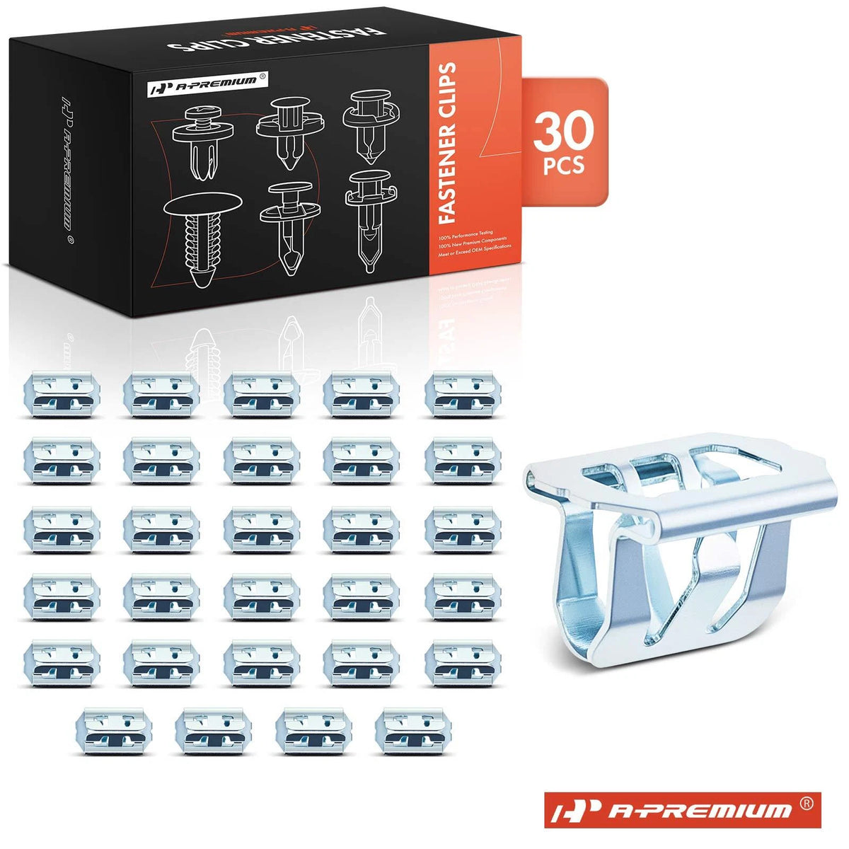 30Pcs Radiator Grill & Quarter Trim Panel Clips for Chevy Silverado (11519069, 25183)
