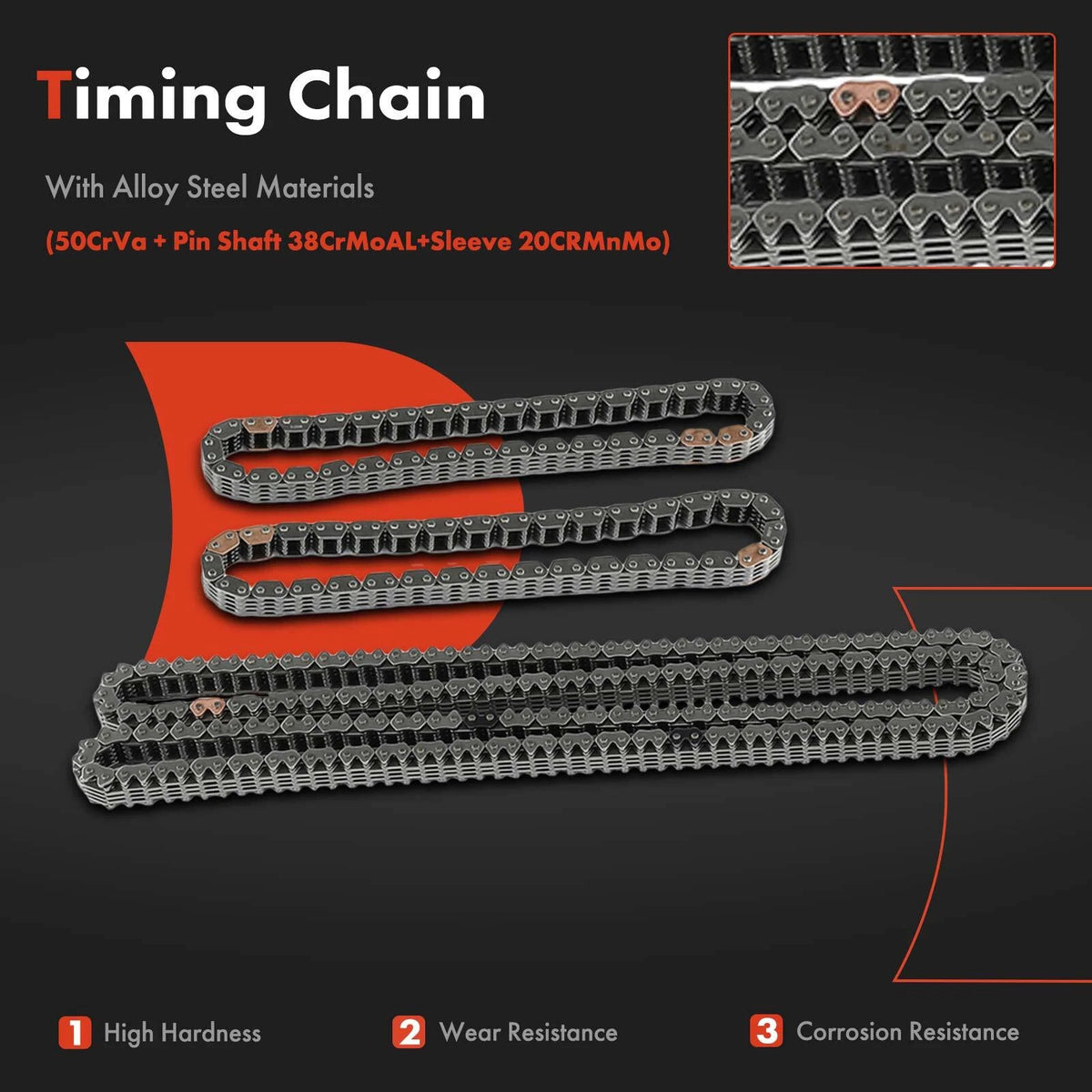 Timing Chain Kit for Nissan Frontier Pathfinder NV1500 (2005–2019) 13028EA200, 13028ZS00A, 1376182Z00, 13028AL510, 13070ZK01A