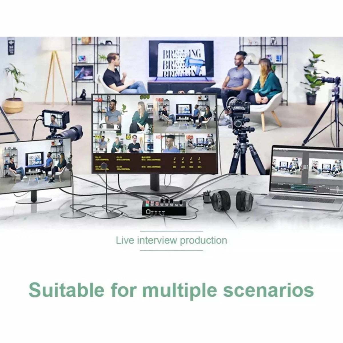 4K 4 CH HDMI Video Switcher for Live Streaming and Video Capture