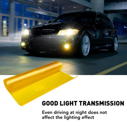 Yellow Light Tint Film for Car Headlights Tail Lights (30X180cm)