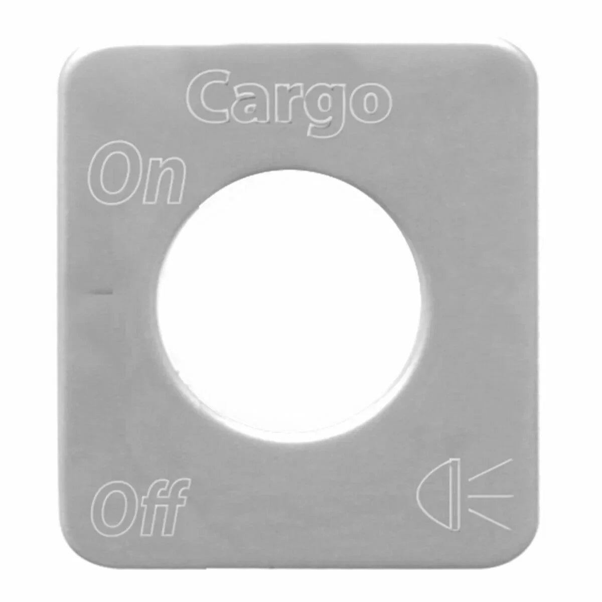 Switch Plate for Kenworth Cargo Lights (68529) Stainless Steel Block Letters