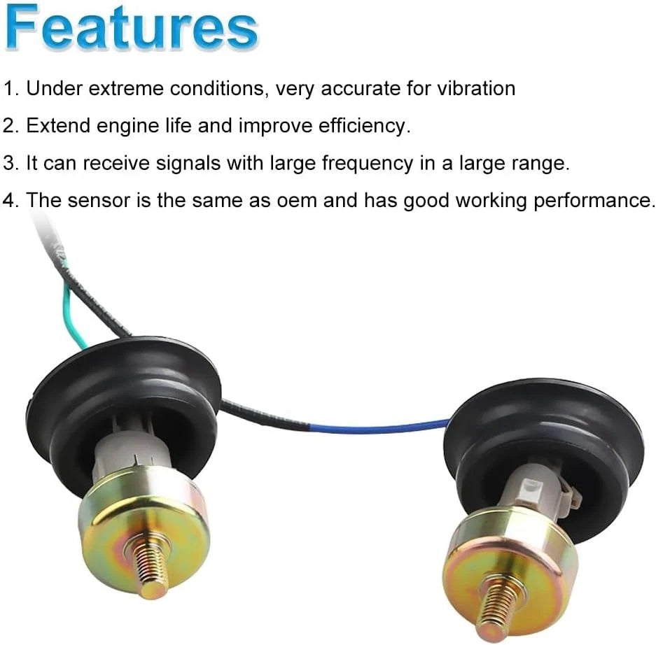 2X Knock Sensor with Wiring Harness Kit for Chevy Silverado 1500