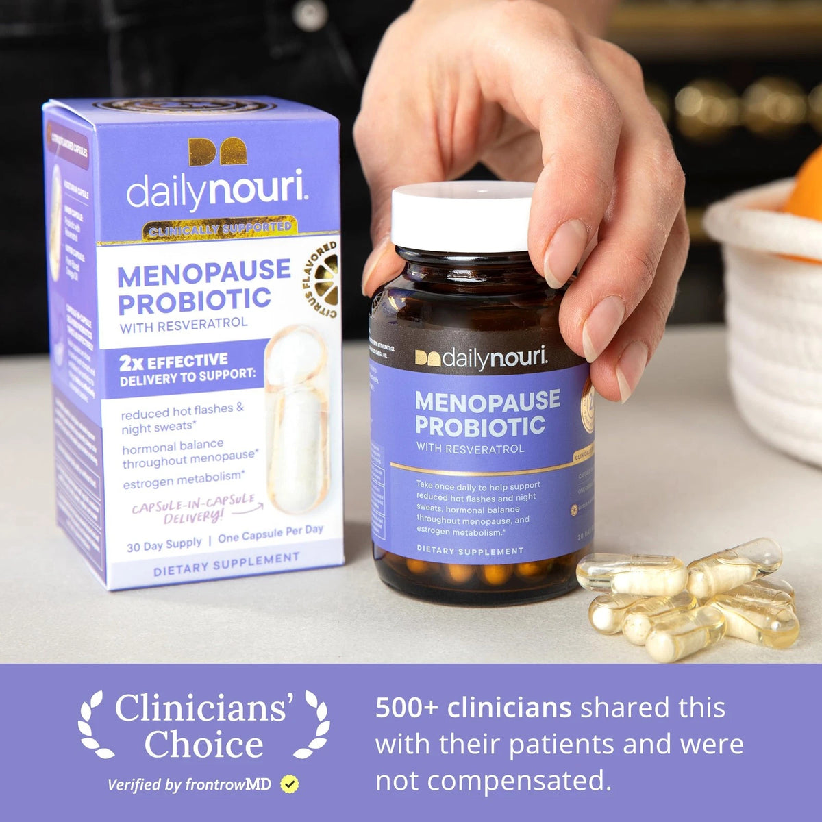 Daily Nouri Menopause Probiotics for Women (Hormonal Balance)