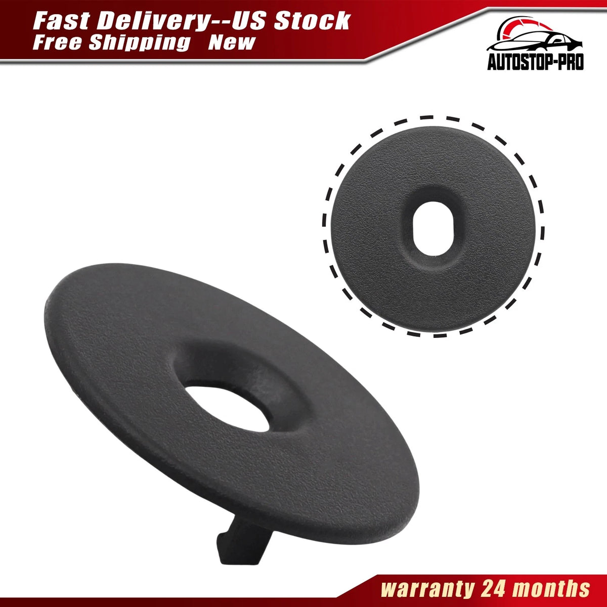Black Rear Footwell Light Bezel for Dodge RAM (2013–2019) 5KX15LU7AB