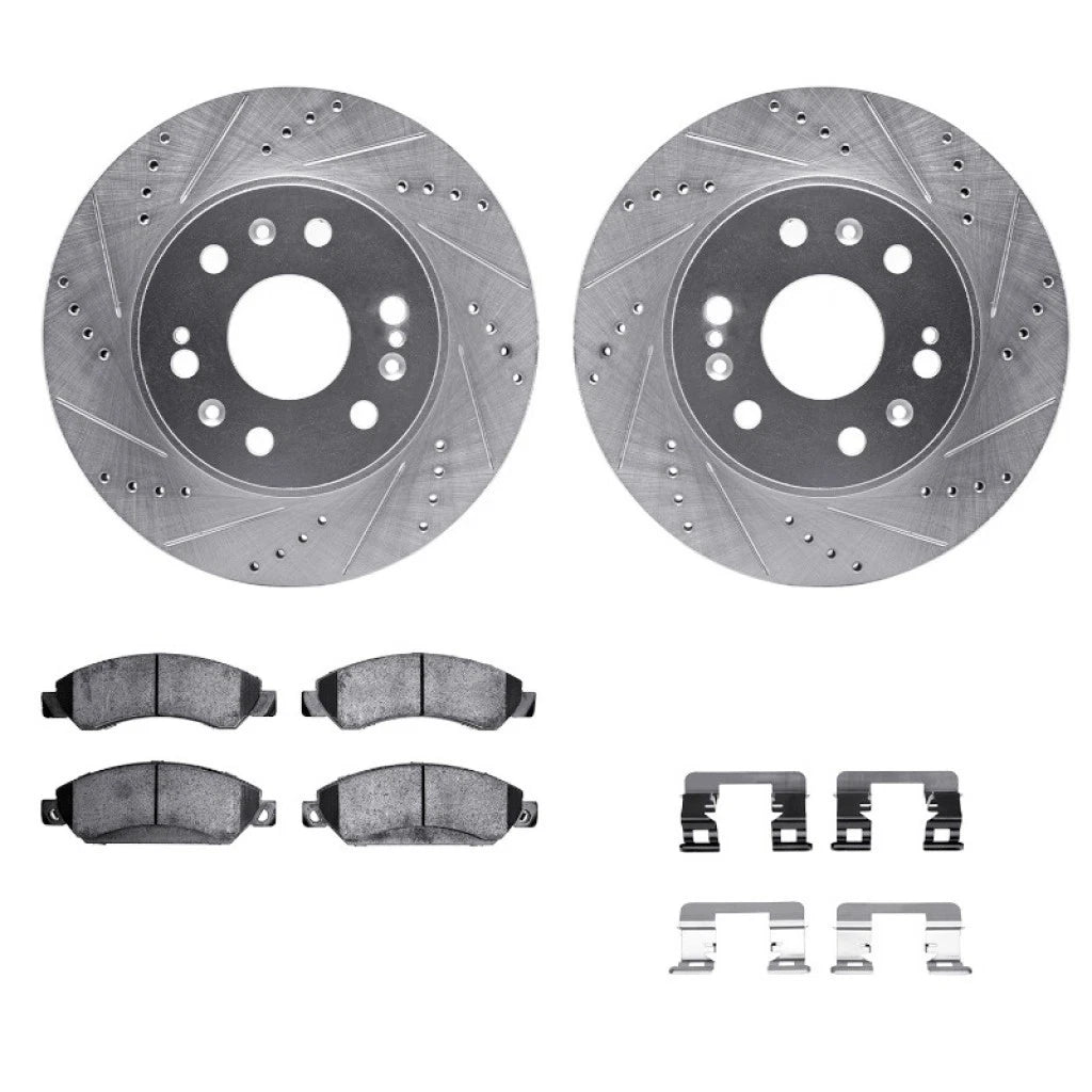 Drilled and Slotted Rotors for GMC Yukon (2007–2008) ALX-PAU-DF-7212-48026-CLA6