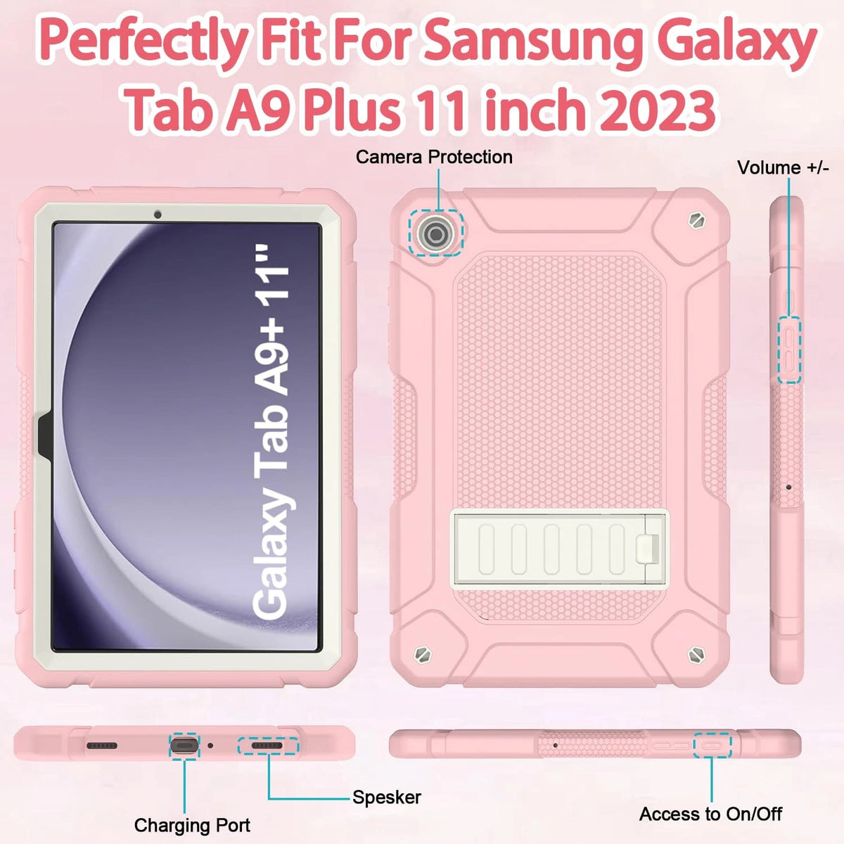 Samsung Galaxy Tab A9+ Plus Case 11 Inch 2023 - Pink