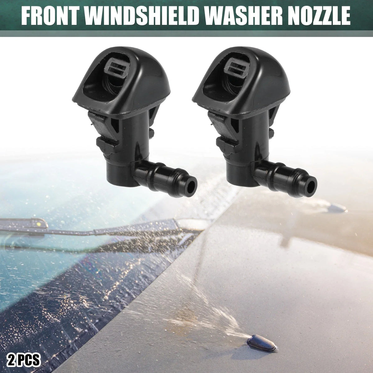 2X Windshield Wiper Washer Nozzle Spray Jet for Honda Odyssey (2011–2013)
