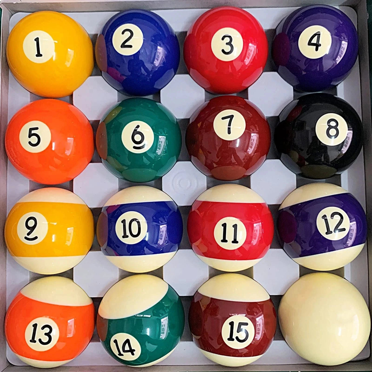 Set of 16 Pool Balls 2-1/4" Regulation Size BB225