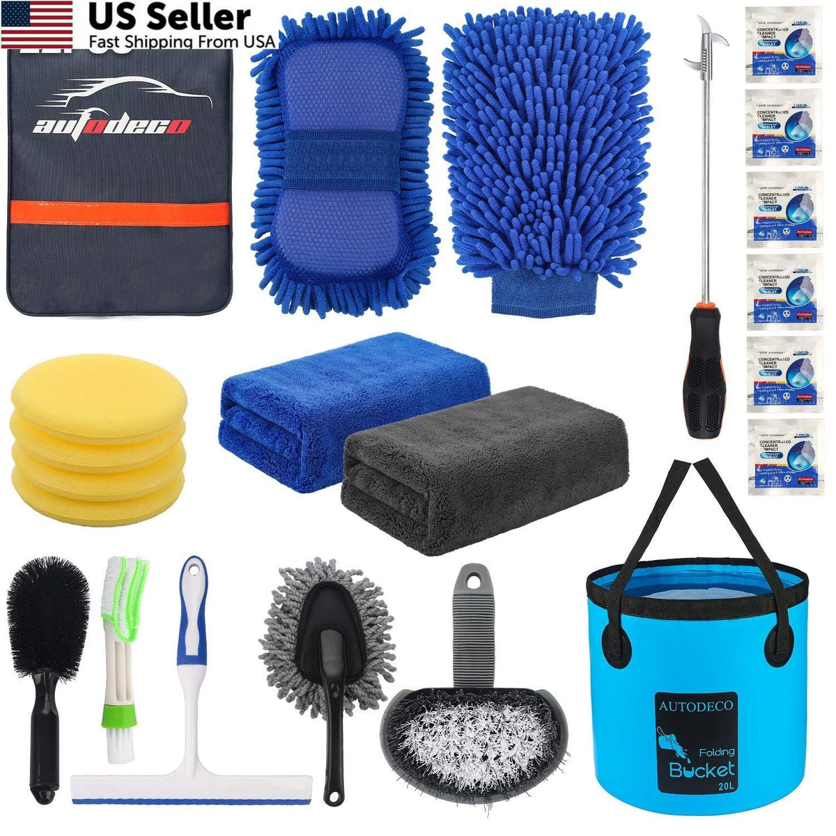 22-Piece Car Wash Cleaning Tools Kit for Detailing