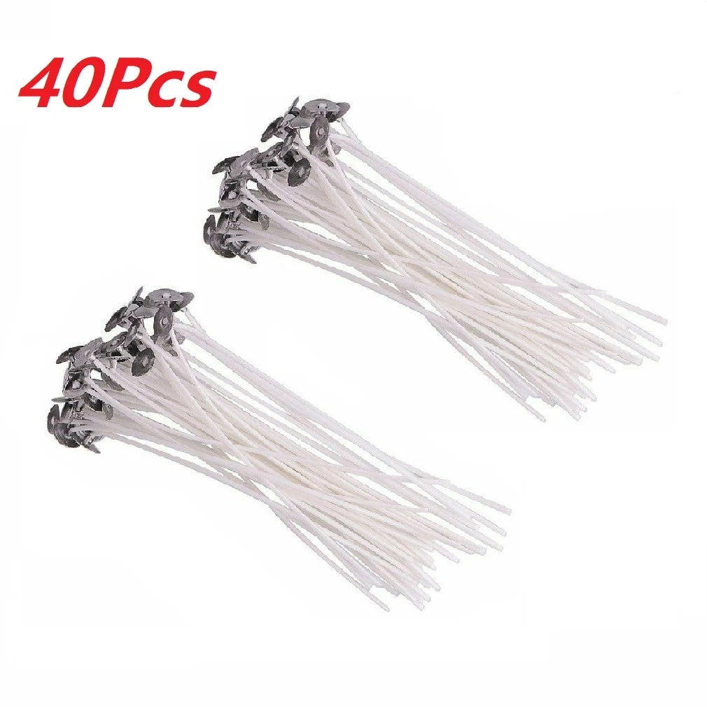 Set of 40 Candle Wicks 20cm Cotton Core for Candle Making Supplies