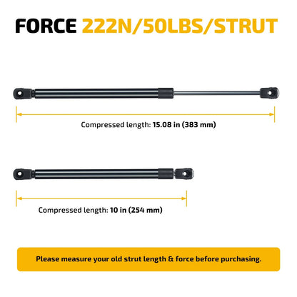 2X 15 Inch Gas Shock for Truck Camper Shell Leer Topper (C16-22127)
