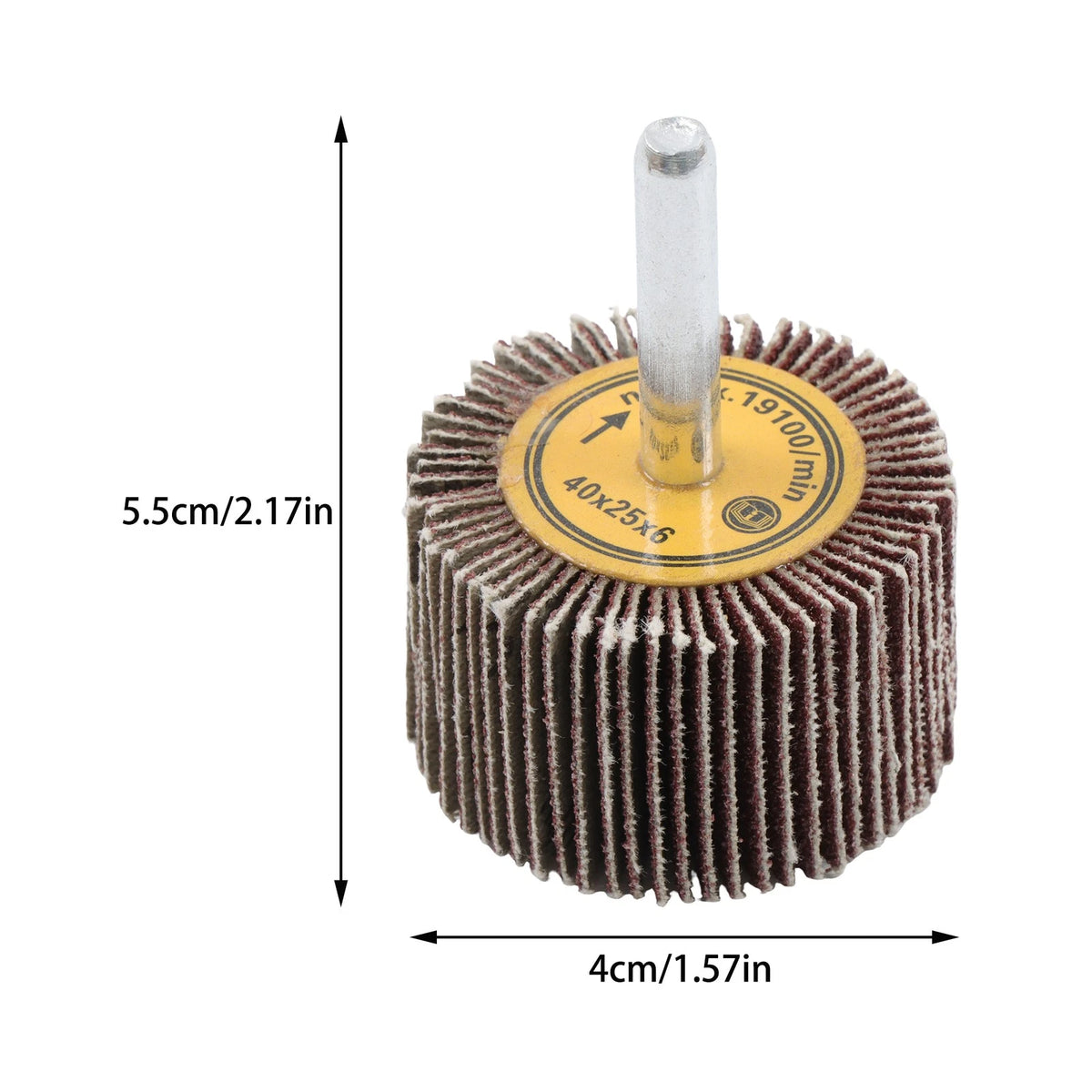 5 Pack Aluminum Oxide Shank Mounted Flap Wheels 120 Grit for