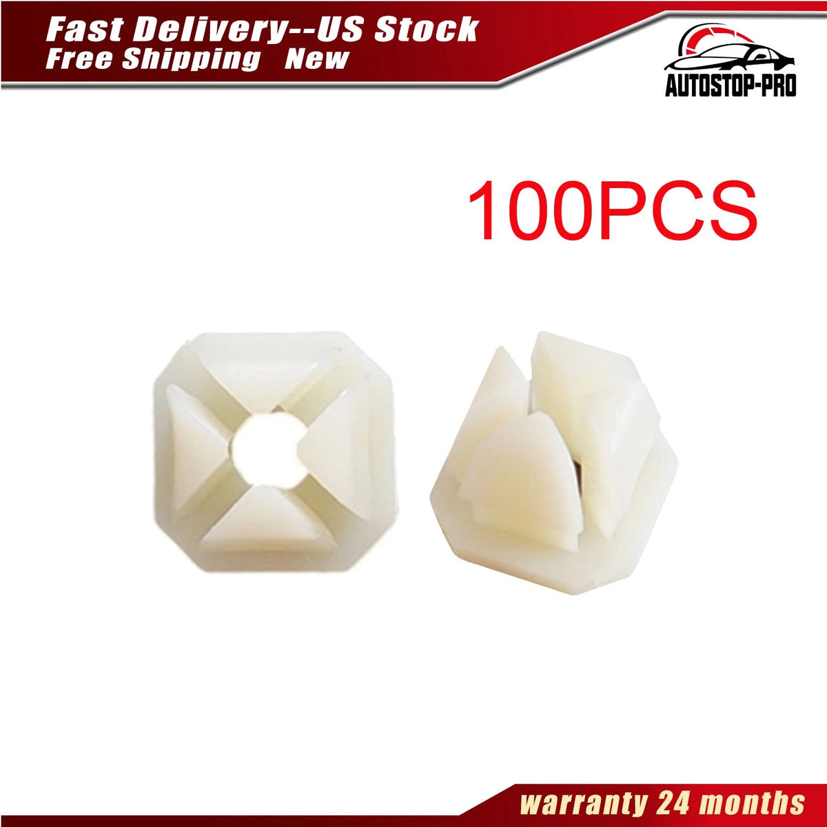 100Pcs Fender Liner Clips for GM Truck (3919773, 347347, 3893980)