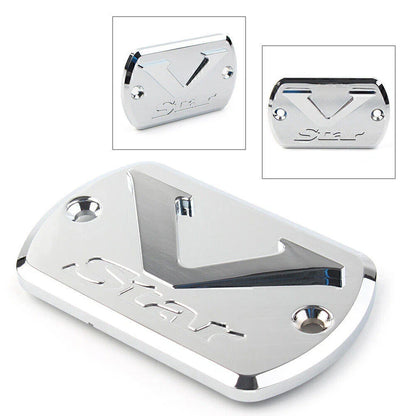 Chrome Brake Fluid Cap Reservoir Cover for Yamaha V Star XVS 650-1300