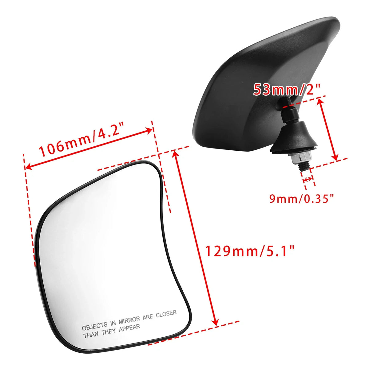 Black Fairing Mount Mirrors for Harley Touring CVO Street Glide FLHXSE (2023–2024)