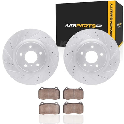 Rotor Set for Infiniti G35 (2003–2004) ALX-PAU-DF-7512-68008-CLA2 Vented Drilled Slotted