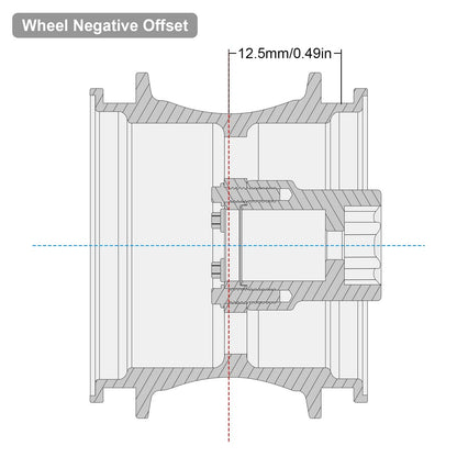 1.3' Aluminum Deep Dish Wheel Rims for