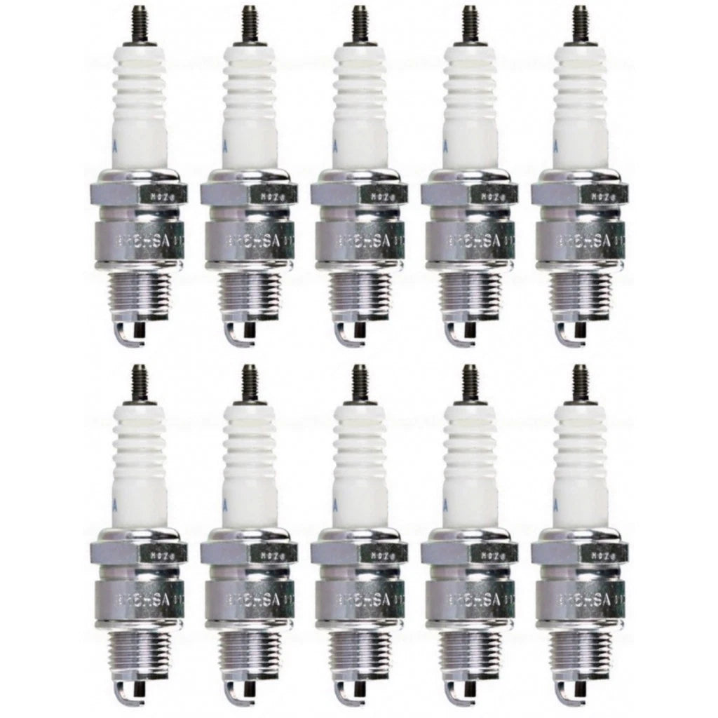 Box of 10 NGK Standard Spark Plugs BR8HSA for KYMCO Cobra 50/Cross (2001–2003)