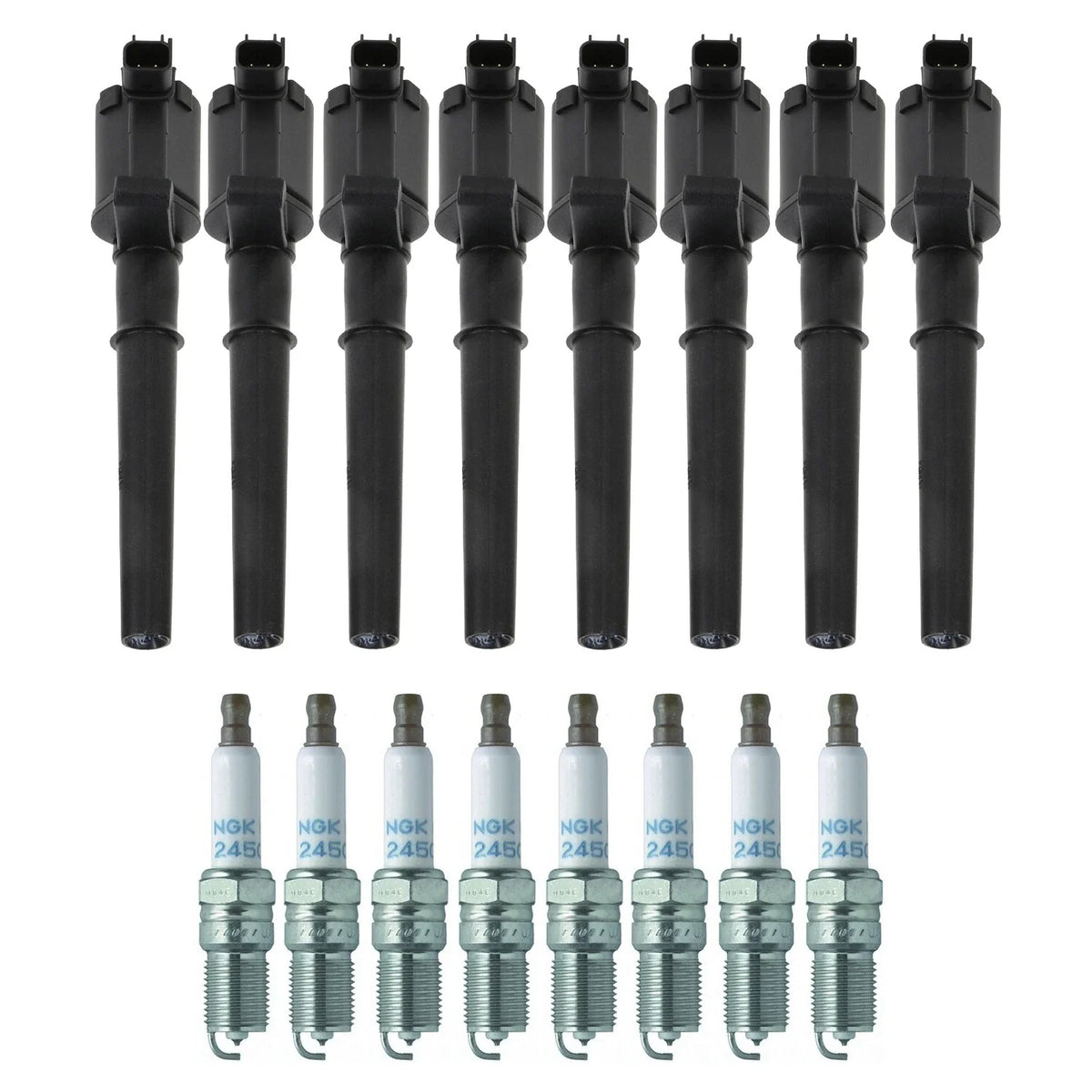 Set of 8 Ignition Coils & Spark Plugs for Ford Mustang V8