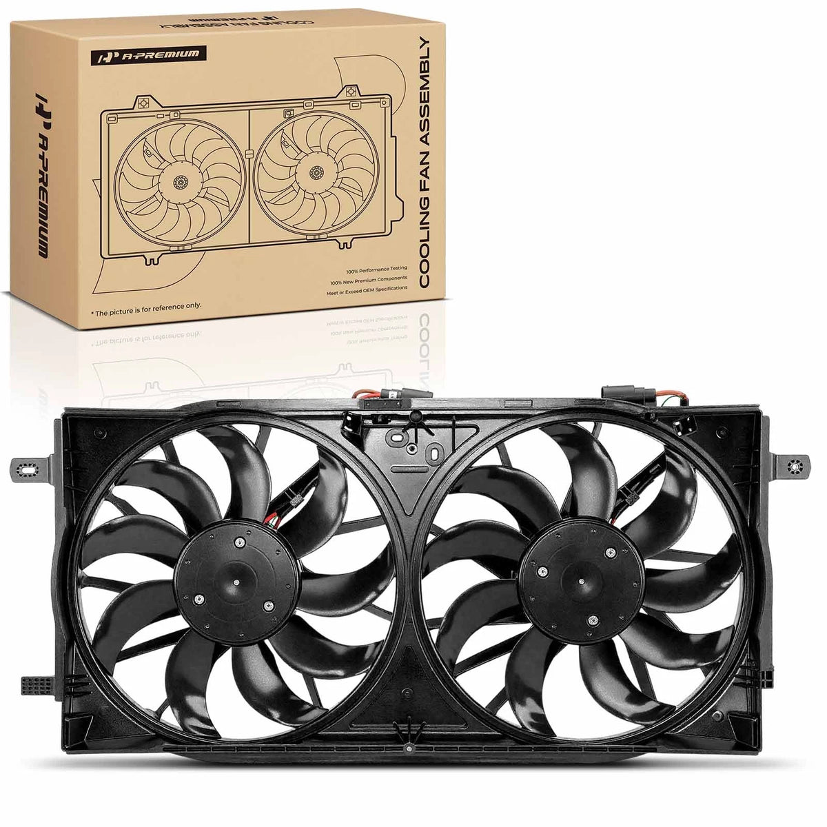 Dual Cooling Fan Assembly for Ford Ranger Bronco (MB3Z8C607B, MB3Z8C607C)