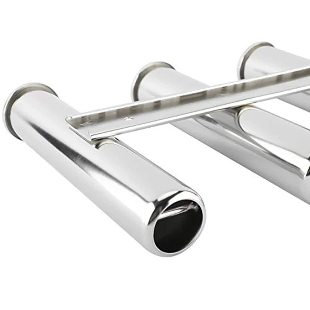 Triple Rod Holder for Boats Yachts Marine Docks (Stainless Steel)