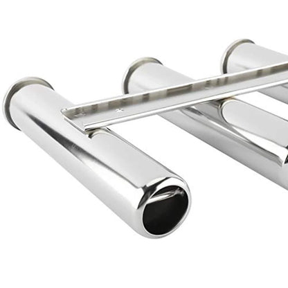 Triple Rod Holder for Boats Yachts Marine Docks (Stainless Steel)