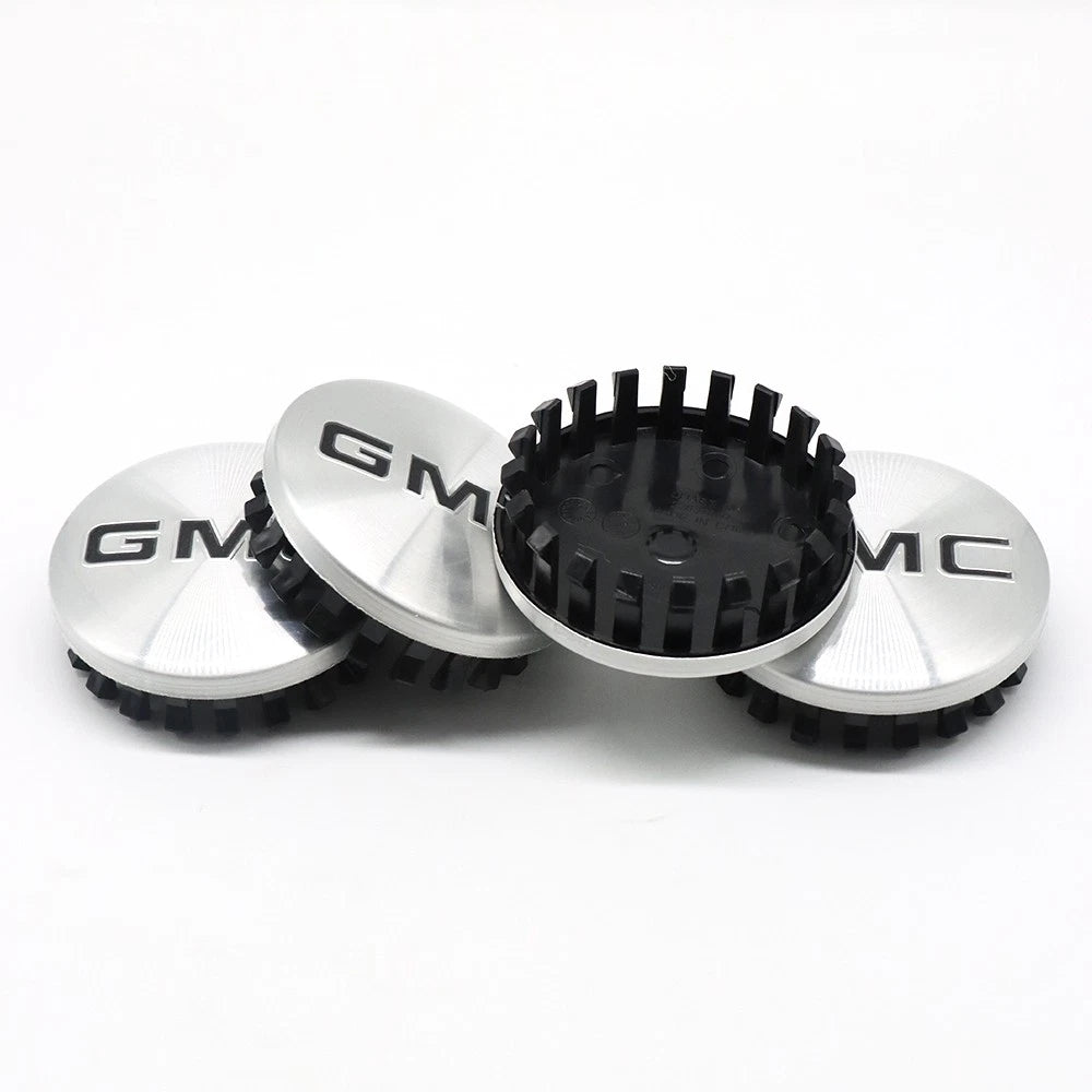 Set of 4 Matte Silver Black Wheel Center Caps 22837060 for Sierra Yukon Denali (–)