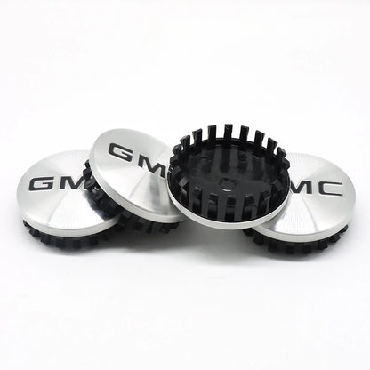 Set of 4 Matte Silver Black Wheel Center Caps 22837060 for Sierra Yukon Denali (–)
