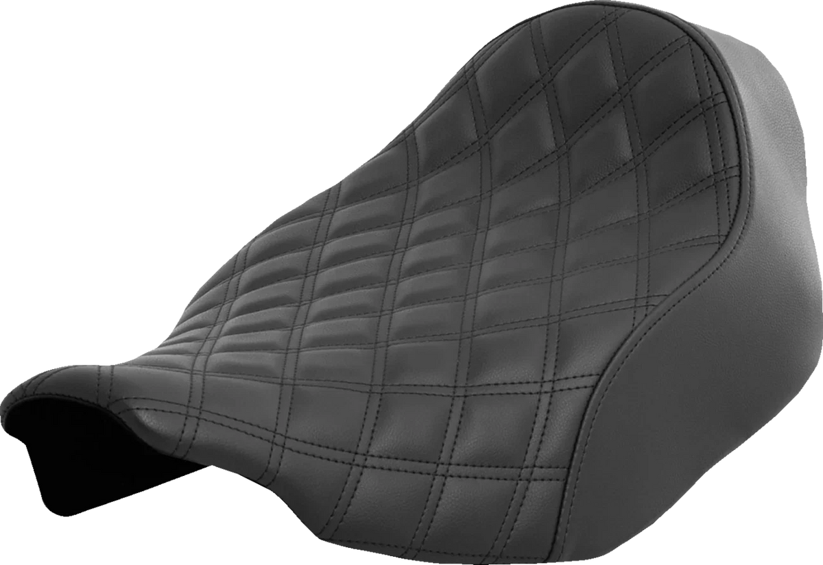 Saddlemen Renegade Solo Seat for FLT/FLH (2023–2024) - Lattice Stitched - Black