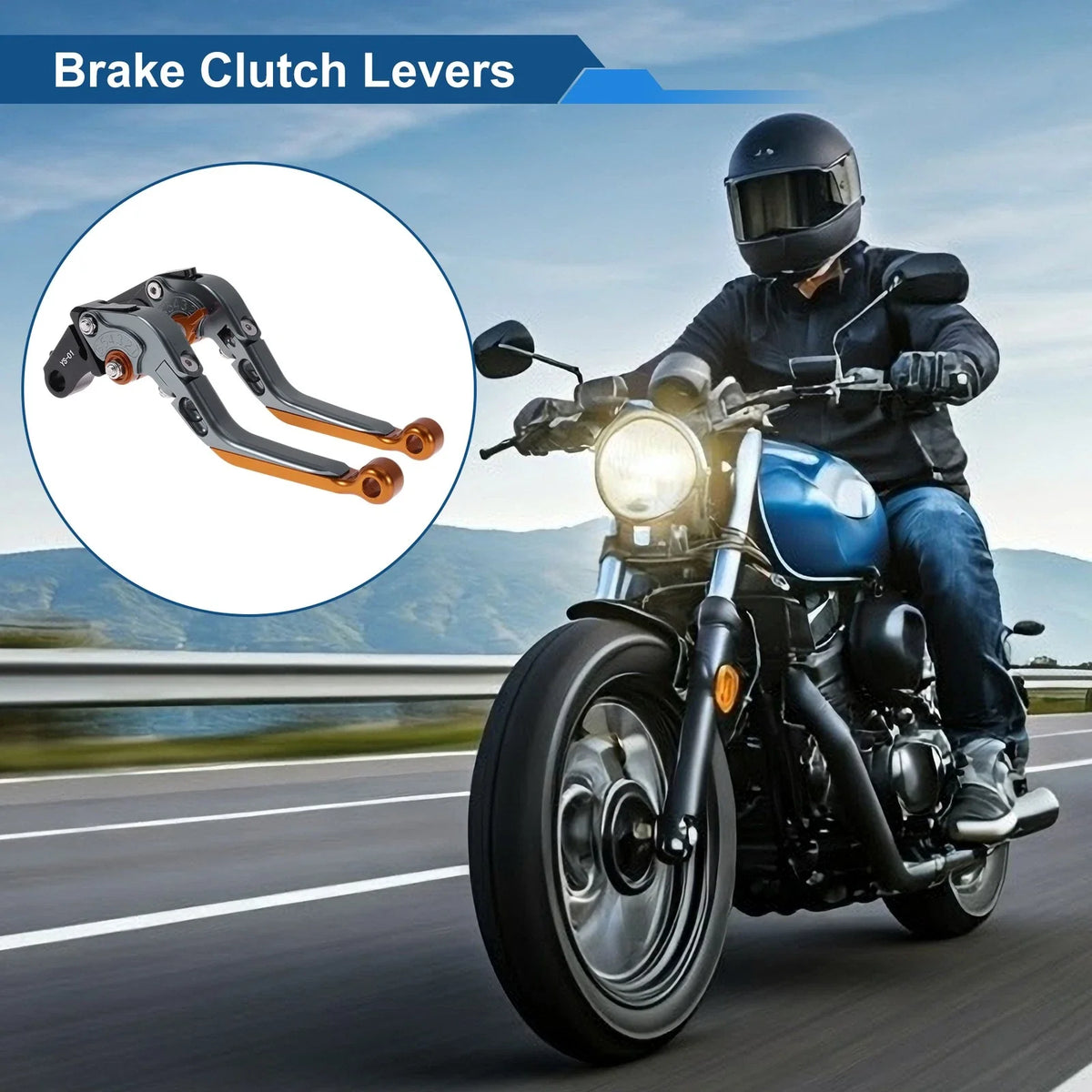 Adjustable Brake Clutch Levers for Honda X11 (1999–2002) Titanium Orange