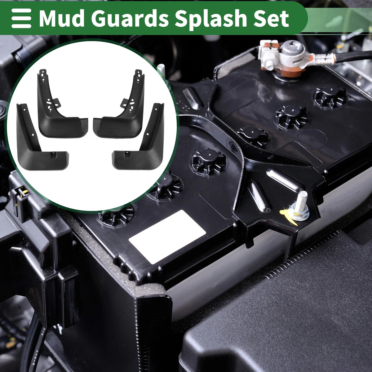 Mud Flaps Splash Guard for Chevrolet Aveo (2014–2016) W/ Mount Accessories