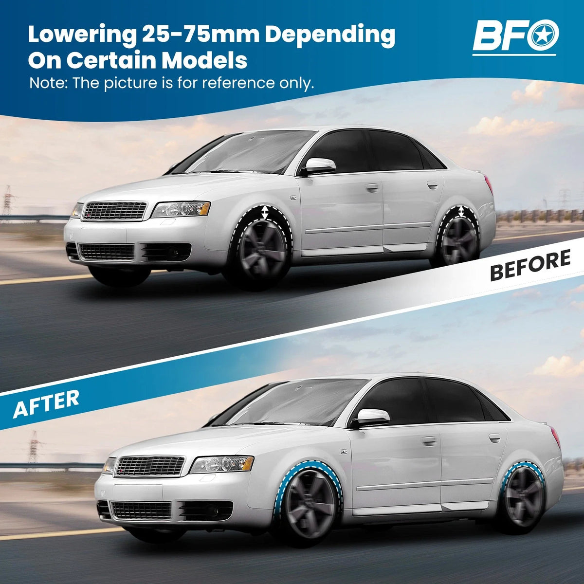 BFO Coilovers Lowering Kit for Honda Civic & SI (2001–2005) EM2