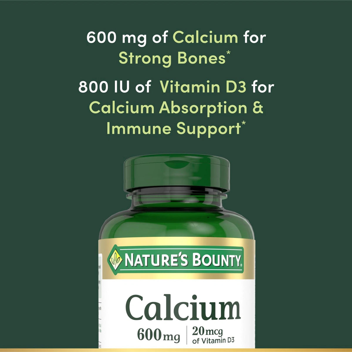 Calcium Carbonate & Vitamin D for Health Supplements (Pack of 250)
