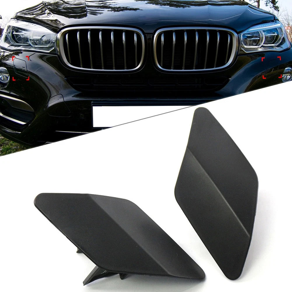 Front Bumper Headlight Washer Cap Cover Pair for BMW X6 F16 (2015–2019)