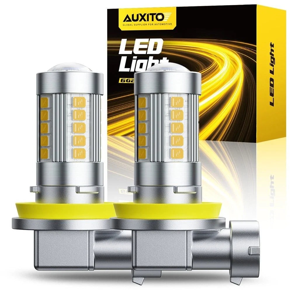 2X H11 H8 LED Fog Light Bulbs Conversion Kit 100W 5000LM 3000K for