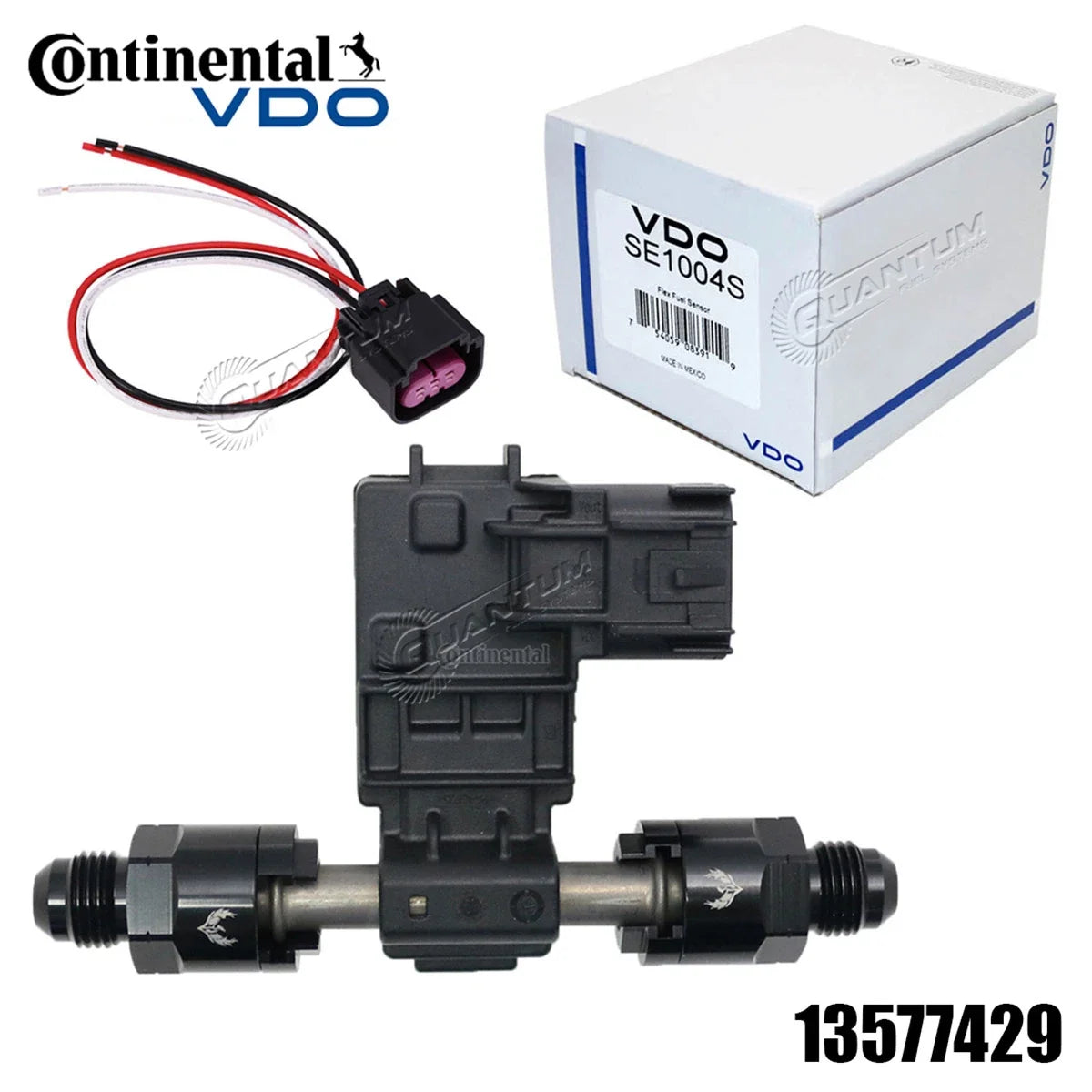 Flex Fuel Sensor for GM (13577429) with 6AN Fittings and Pigtail