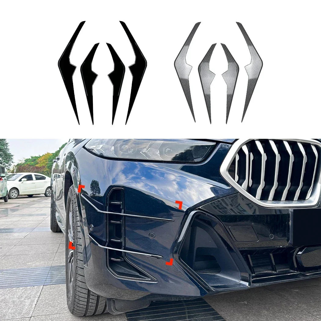 4 x Front Bumper Side Fin Canards Splitter for BMW X6 (2023–2025)