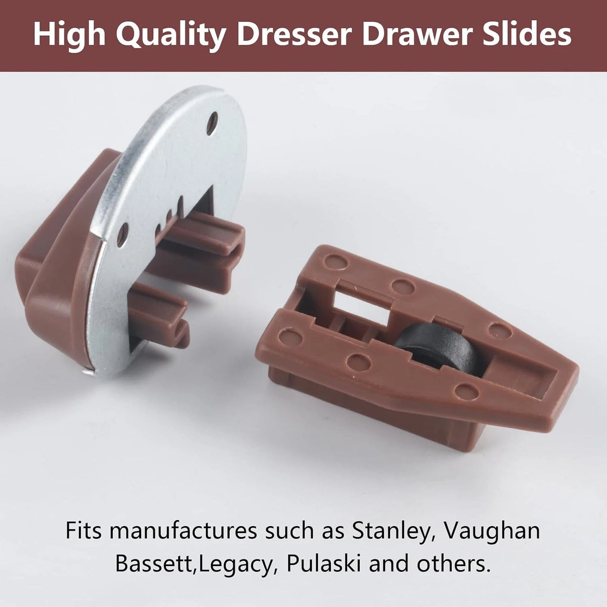 Set of 6 Dresser Drawer Slides for Kenlin Rite-Trak II