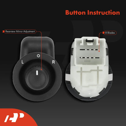 Power Mirror Switch for Dodge Challenger, Chrysler 300, Jeep Commander (2008–2019)