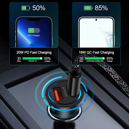38W Fast Charge USB C Car Charger Adapter for Universal Use