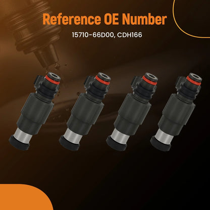 Set of 4 Marine Fuel Injectors for Suzuki DF60 DF70 (1998–2009) 15710-66D00 CDH166