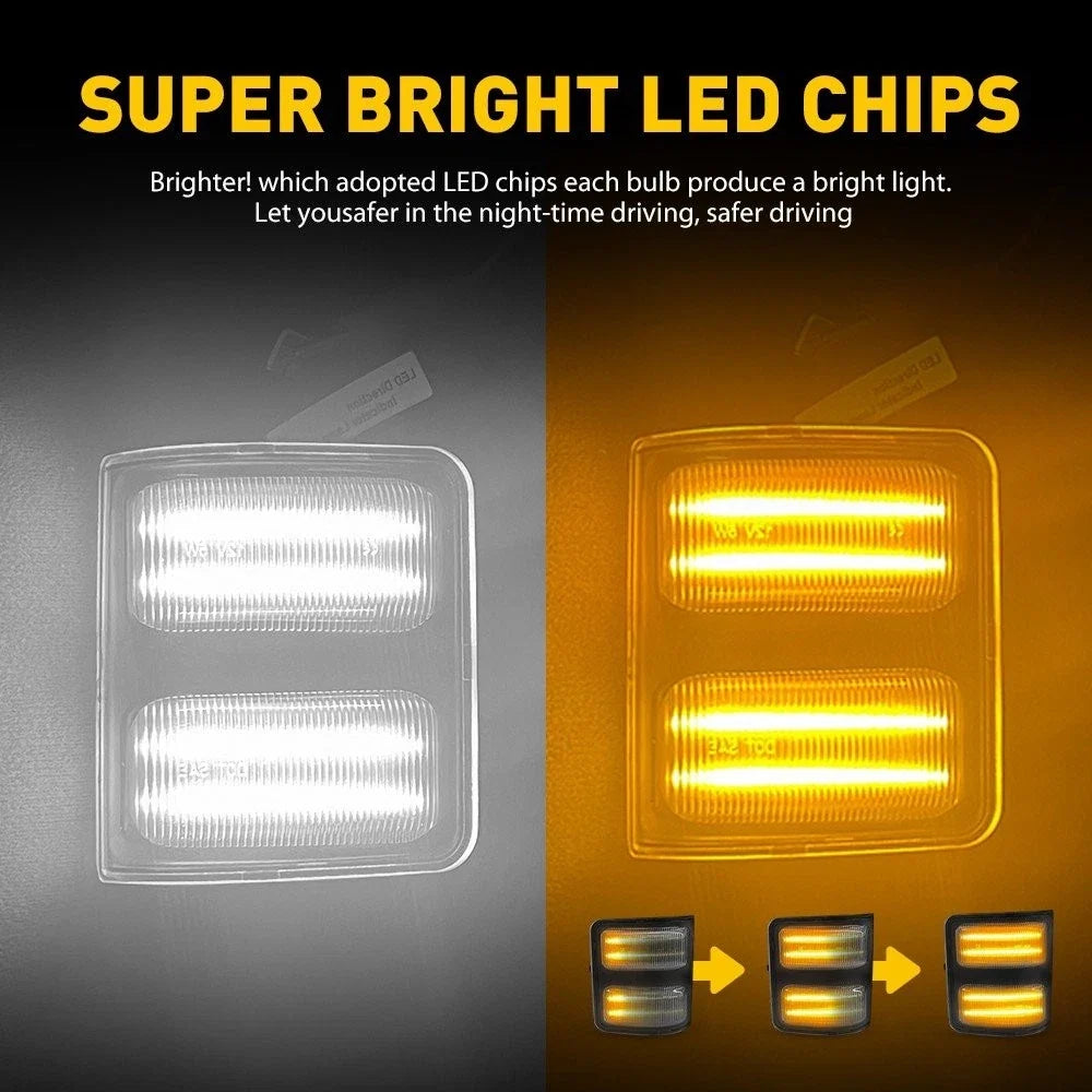Side Mirror Signal Light for Ford F350 F250 Super Duty (2008–2016) - LED Amber