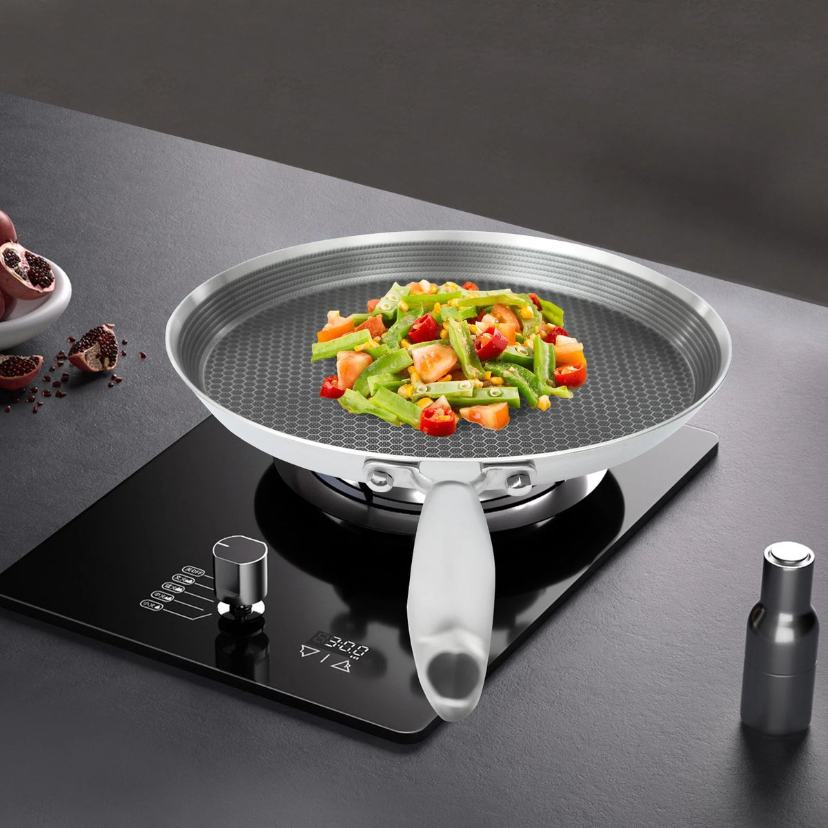 10-Inch Stainless Steel Non-Stick Crepe Pan for Easy Cooking
