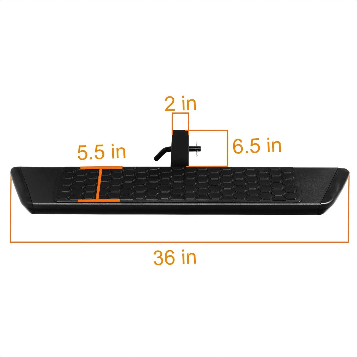 Flat Trailer Towing Hitch Step Bar for Universal 2" Receiver (36"W x 5.5"L)